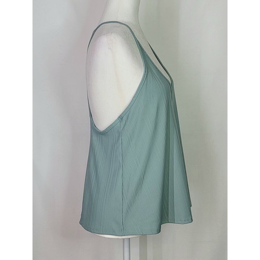 Intimately FREE PEOPLE Light Green Ribbed Flowy Tank Top Size Small Oversized - Picture 2 of 11